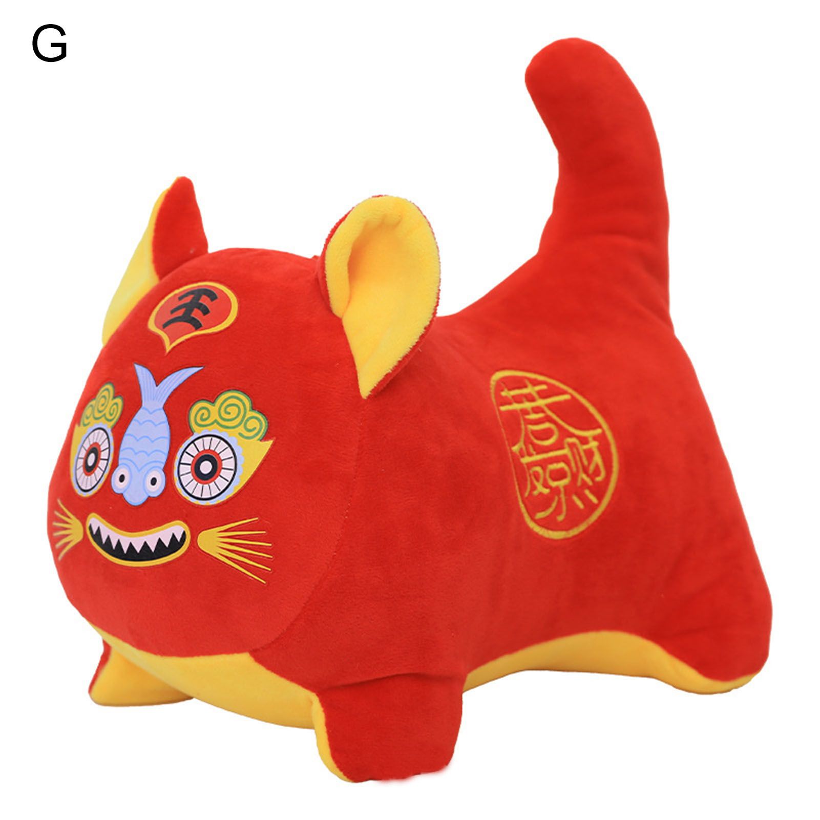Plush Doll Meticulous Workmanship Anti-deform PP Cotton Traditional Cloth Tiger Toy for Home