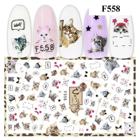 1pcs 3D Russian Letter Nail Stickers Summer Flower Flamingo Design Adhesive Slider Wraps Manicure Nail Art Decoration NTF554-563
