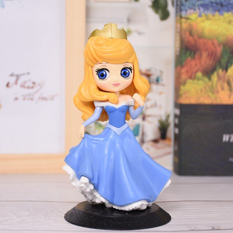 Q Posket Princess Big Eyes Mulan Ariel Arale Belle Snow White Elsa Anna Cinderella Sofia Rapunzel Jasmine Qposket Figure Toys