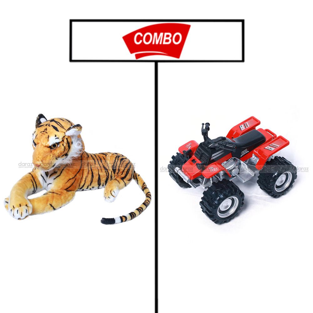 One Pcs Tiger Panda and Toy Car Combo