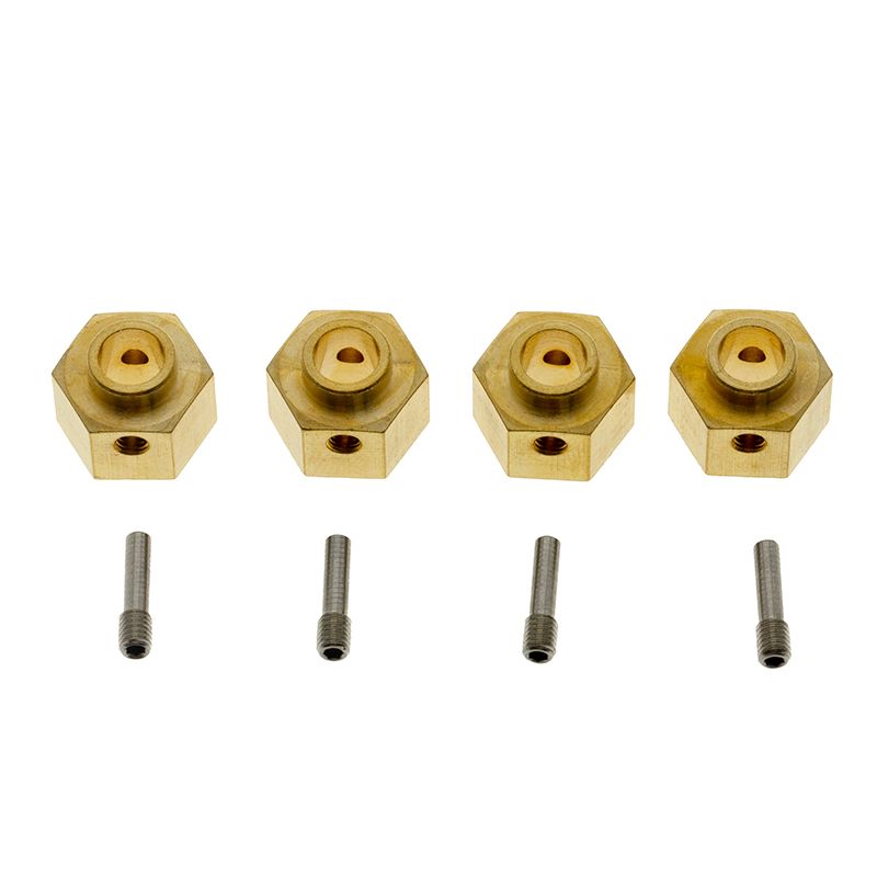 Harmony 4Pcs Heavy Brass 12mm Wheel Hex Wheel Hub Extended Adapter for RC Crawler Axial SCX10 III AXI03007,8mm