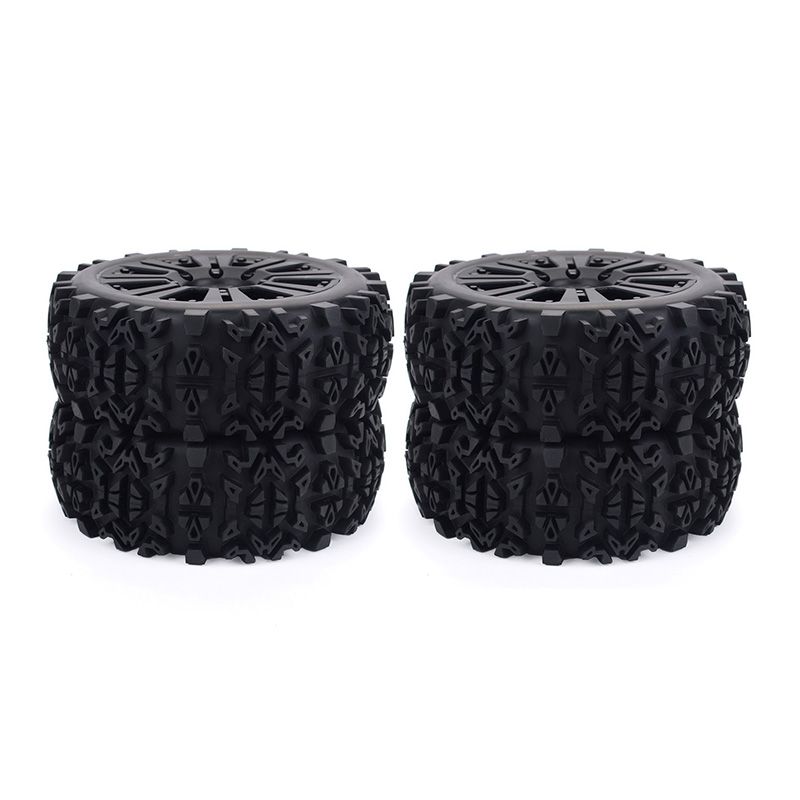 17mm Hub Wheel Rim & Tires Tyre for 1/8 Off-Road RC Car Buggy Redcat Team Losi VRX HPI Kyosho HSP Carson Hobao,4Pcs