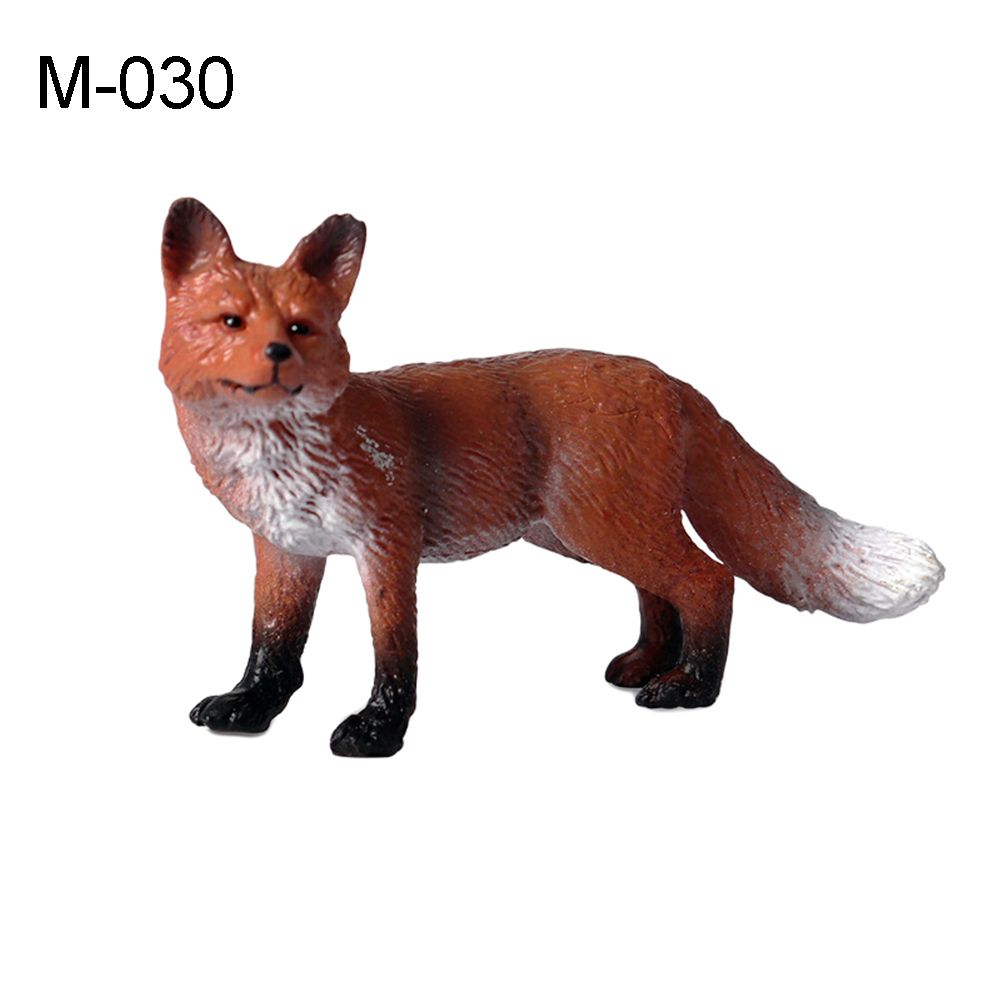 Realistic Fox Wild Animal Figure PVC Figurine Crafts Kids Toy Desktop Decor