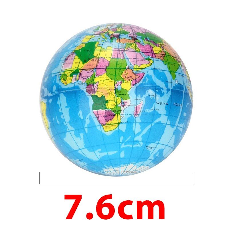 New Stress  Decor World Map Foam Ball Atlas Globe Palm Planet Earth Ball Squeeze Toy  Anti-stress Toys For Children