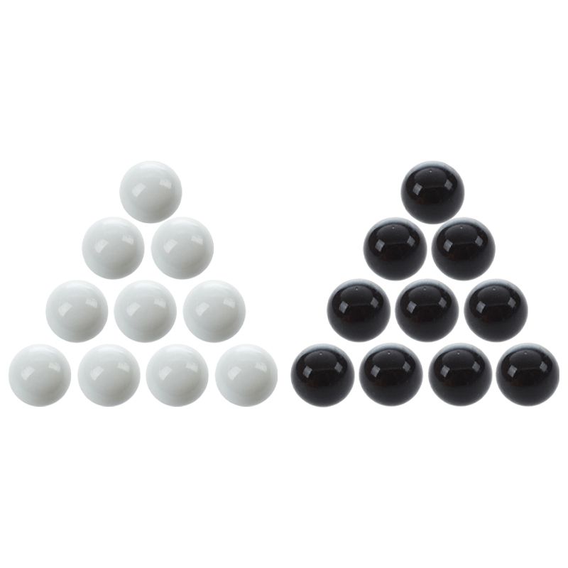 20 Pcs Marbles 16mm Gl  Marbles Knicker Gl  Balls Decoration Color Nuggets Toy Black and White