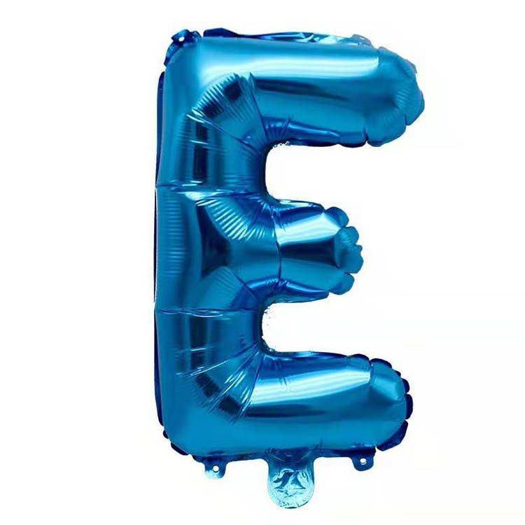 GC （A-S）16inch Blue Alphabet Letter Balloons Inflatable Air Ball Figure Foil Birthday Party Wedding Balloon Decoration Balloon 尺寸:F