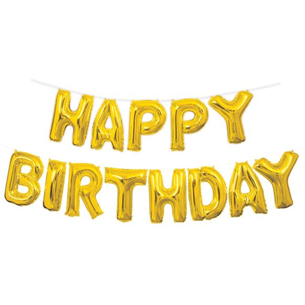 Happy Birthday Foil Balloon (Pack of 13 Letters) for Birthday Decoration and Celebration
