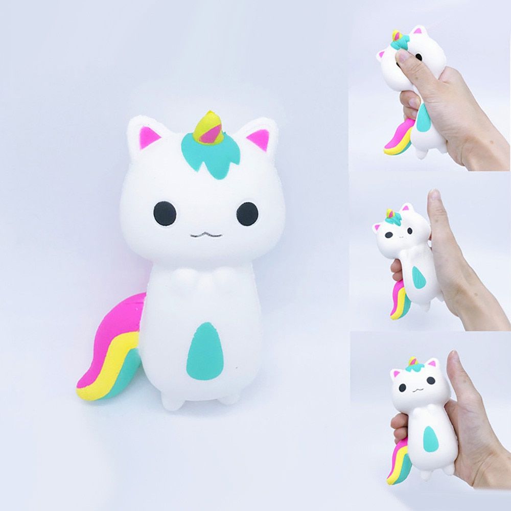 Rainbow unicorn Fox Scented Charm Slow Rising Reduce Stress Reliever Toy squichy animales Soft toy Reduce slow rising squishy