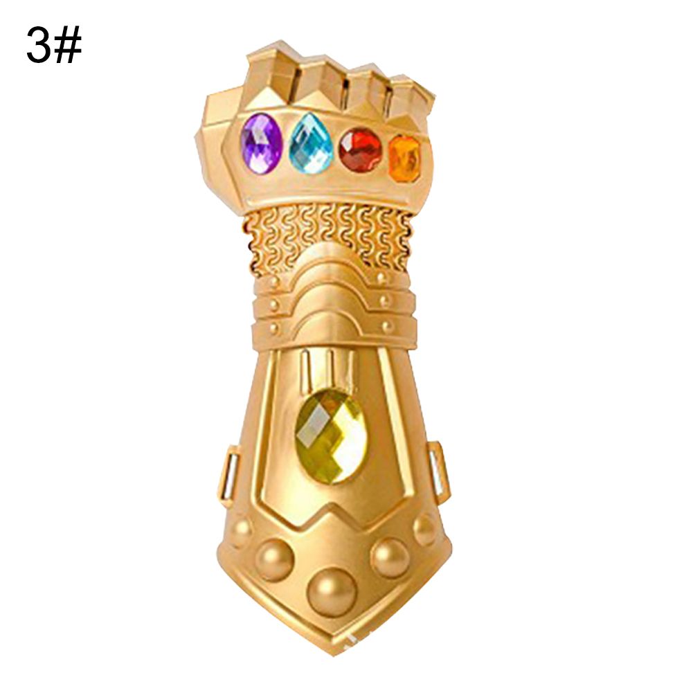 Thanos Iron Man Mask Gauntlet with Glittering Eyes LED Gems Toy Cosplay Props