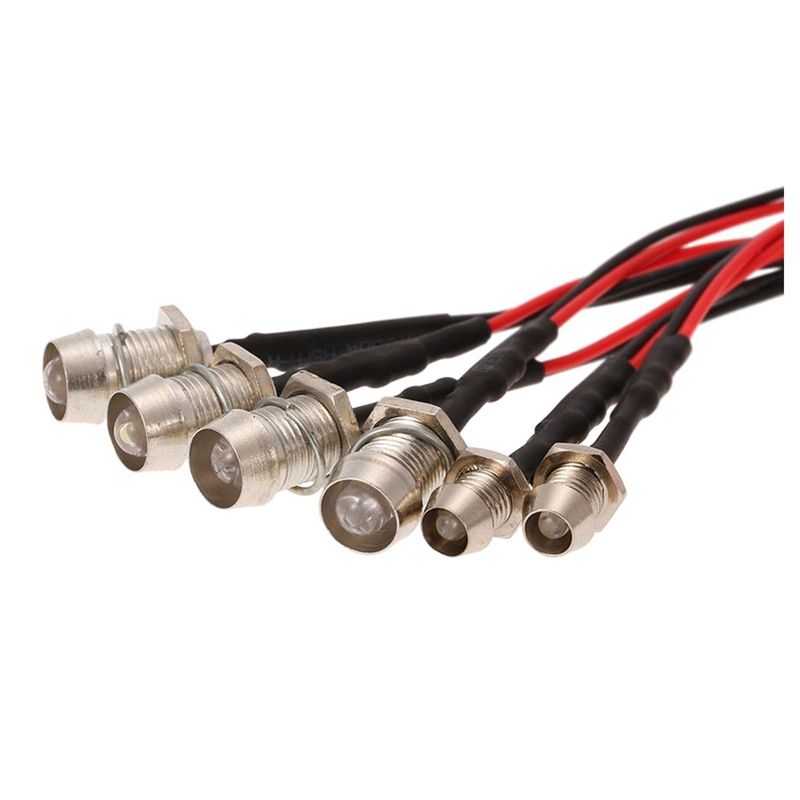 6 LED Light Kit 2 White 2 Red 2 Blue for 1/10 1/8 Traxxas HSP SCX10 D90 HPI & 8 LED 5mm White Color Red Color LED Light