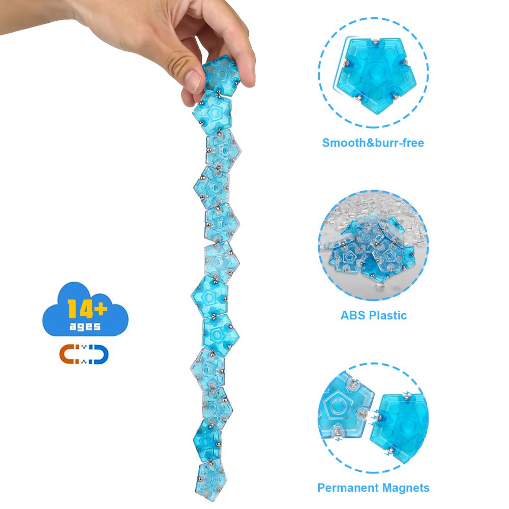 Youth Decompression Puzzle Ball Toy Baby Exercise Concentration Game Creative Pentagon Combination Ball 12-piece Set Kids Gift with Portability