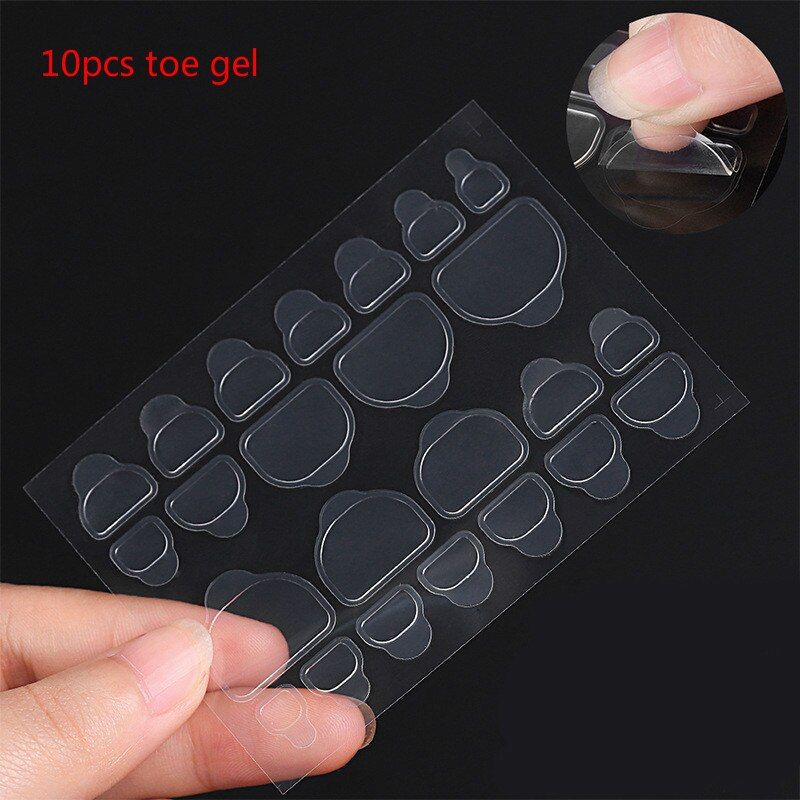 10 Sheet Nail Toe Double Side Adhesive Glue Clear Sticker Sticky Tape for False Nail Tips Fingernail Nail Art Tools Faux Ongles