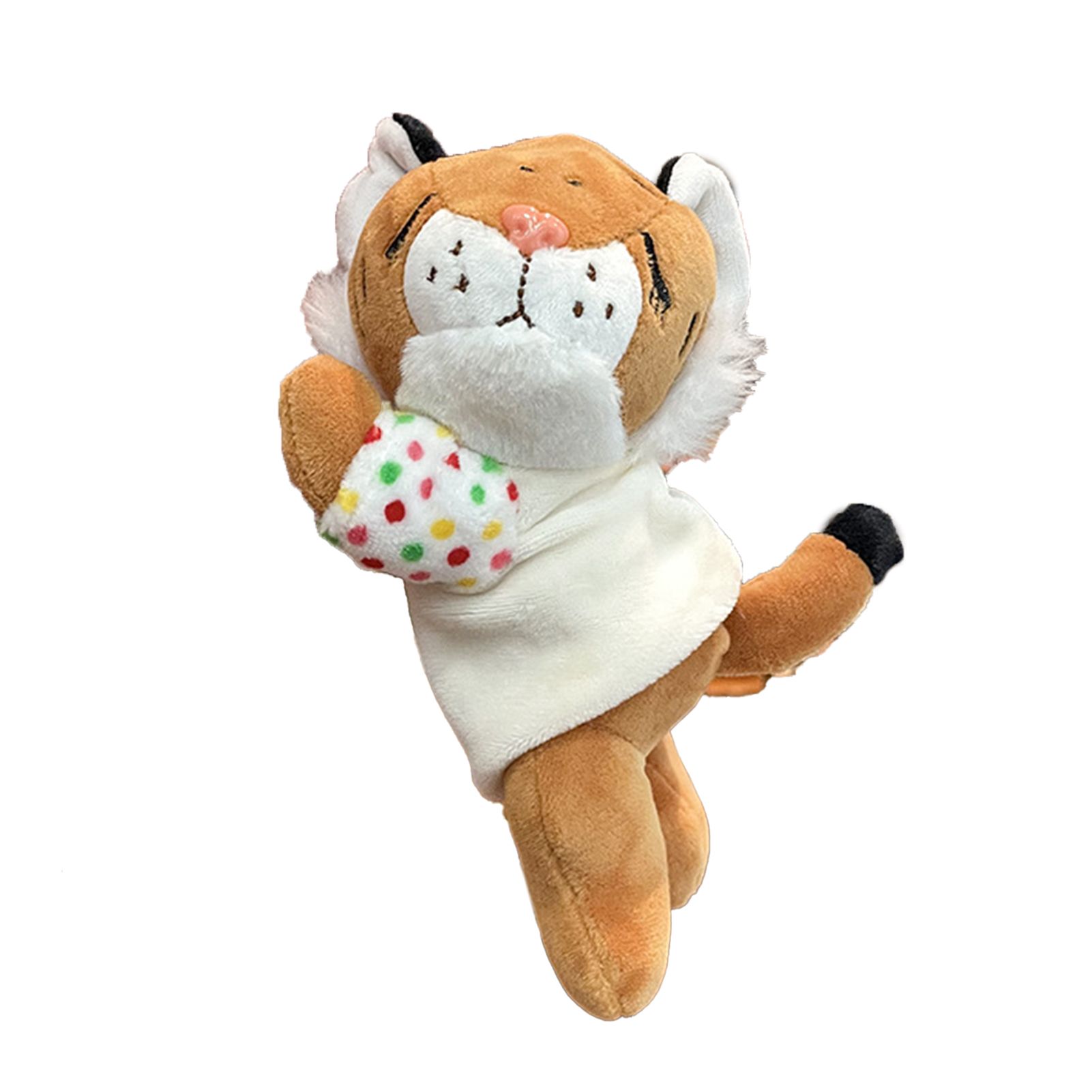 Plush Doll Tiger Shape Collectible PP Cotton Cartoon Stuffed Animal Toy Keychain for Handbags