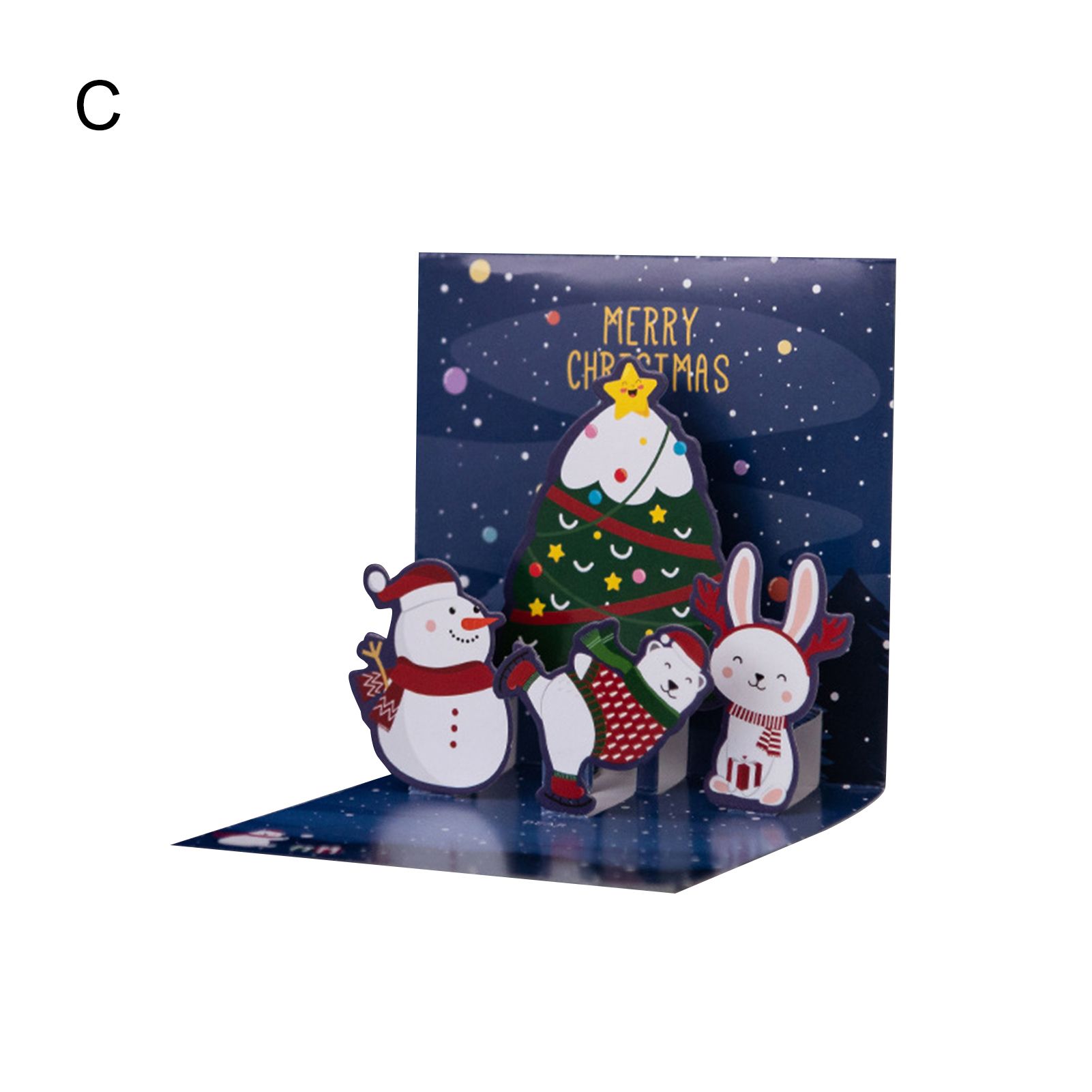 Festival Card Foldable Printed Xmas Business Greeting Card