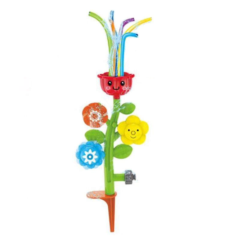 Water Sprinkler Toys for Kids Outdoor Backyard Flower Spinning Sprinkler Toys Outdoor Water Spray Sprinkler for Summer