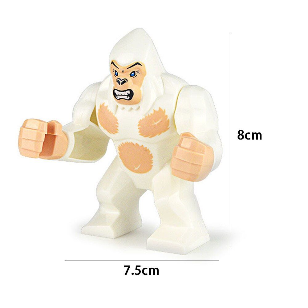 Cartoon Animals Series Model Figures Panda Giraffe DIY Building Blocks Animal Accessories Figures Educational Toys