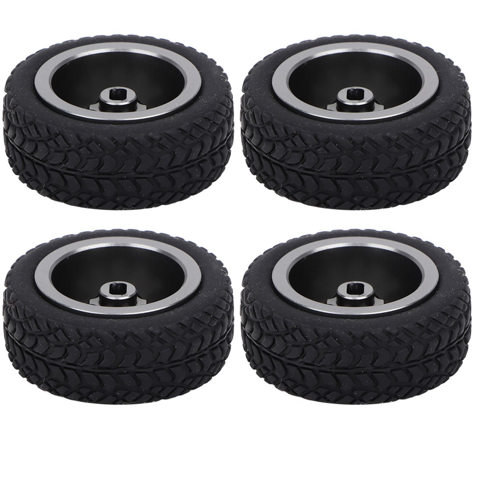 Rc Tires 4PCS Easy To Install RC and Rims High Quality Rubber Replacement for WLtoys 1/28 K989-53 Car Upgrade Accessories