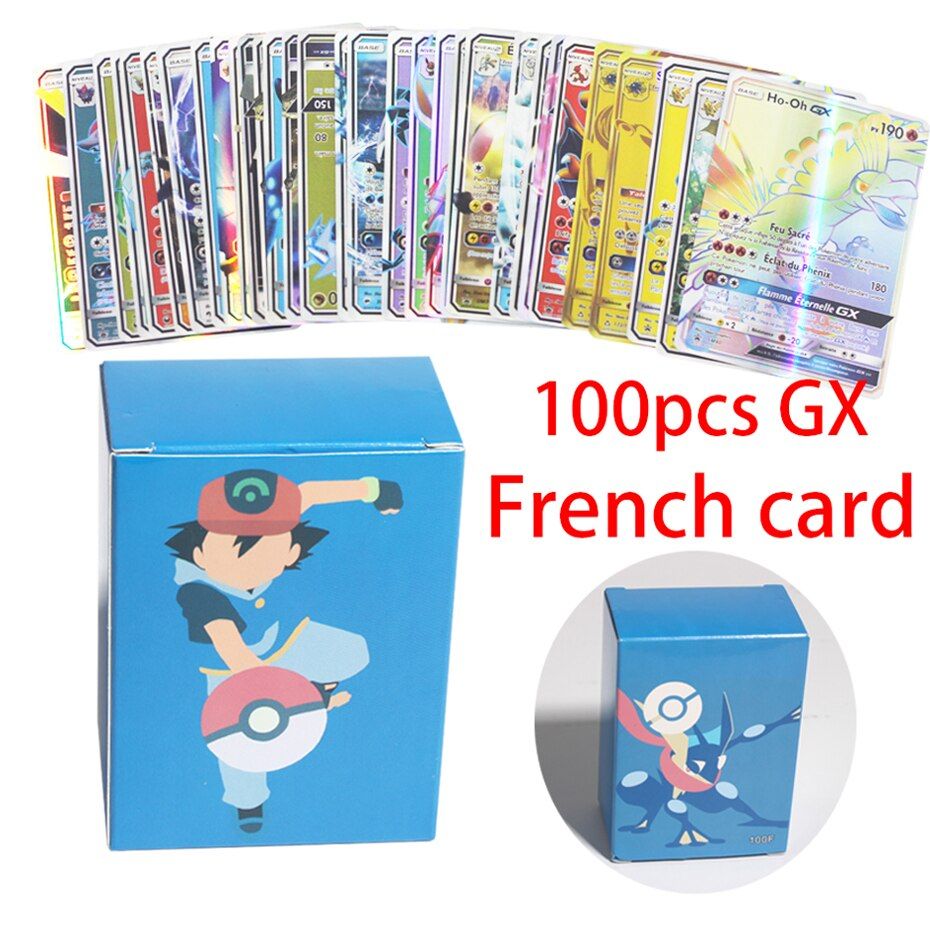 2021 Newest 10-100pcs/lot GX Shining Cards Game Collection Paper trading Pokemon Cards Gift Children in French