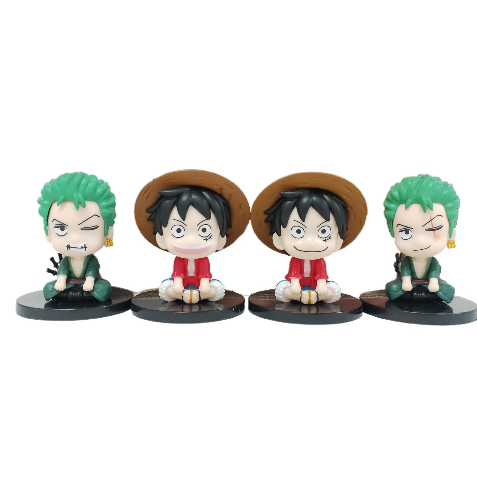 4Pcs Model Toy Anime One Piece Figure Cartoon PVC Simulation Action Miniature for Children