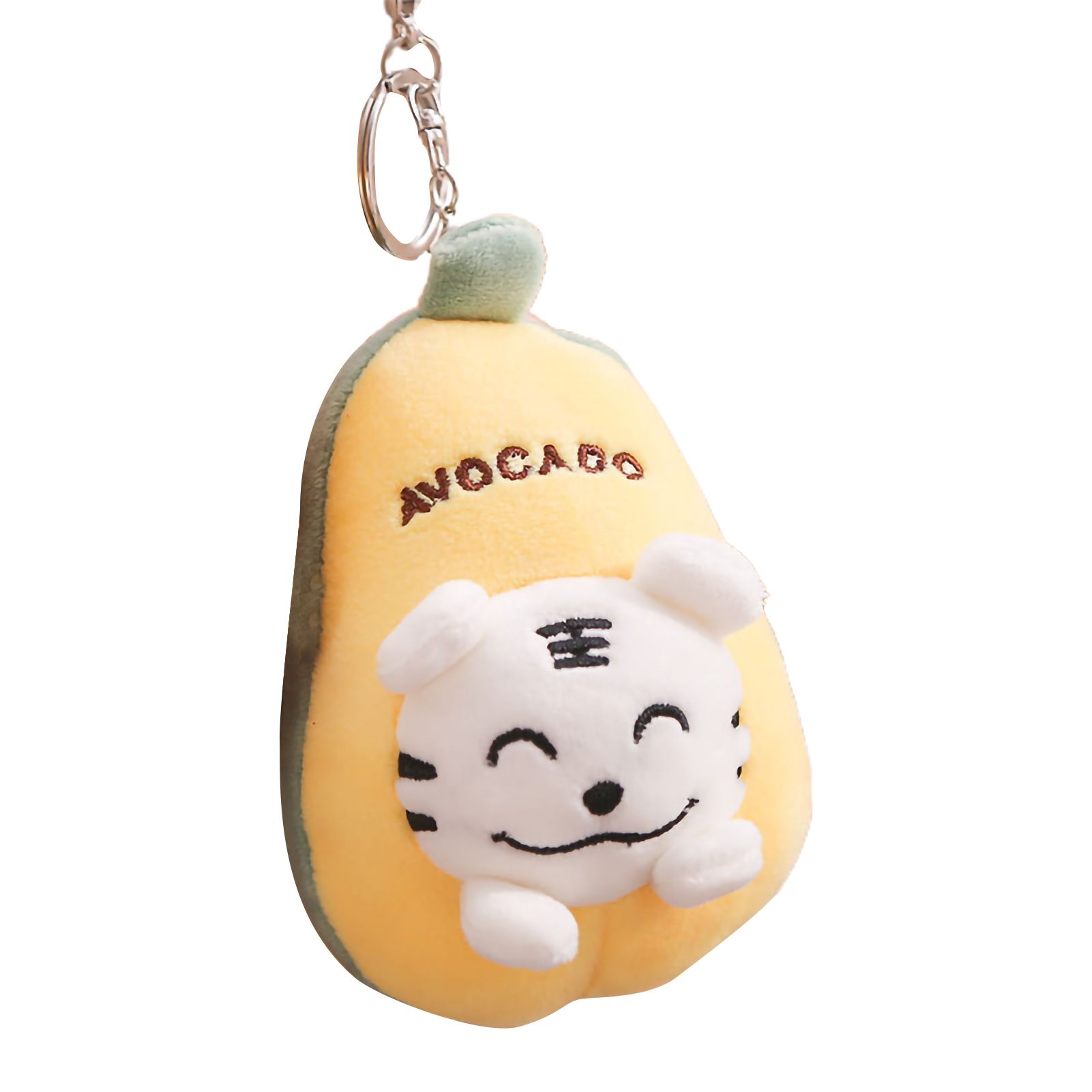 Non-deforming Plush Keychain Delicate Craft Cloth Changing English Word Tiger Plush Pendant for Decoration