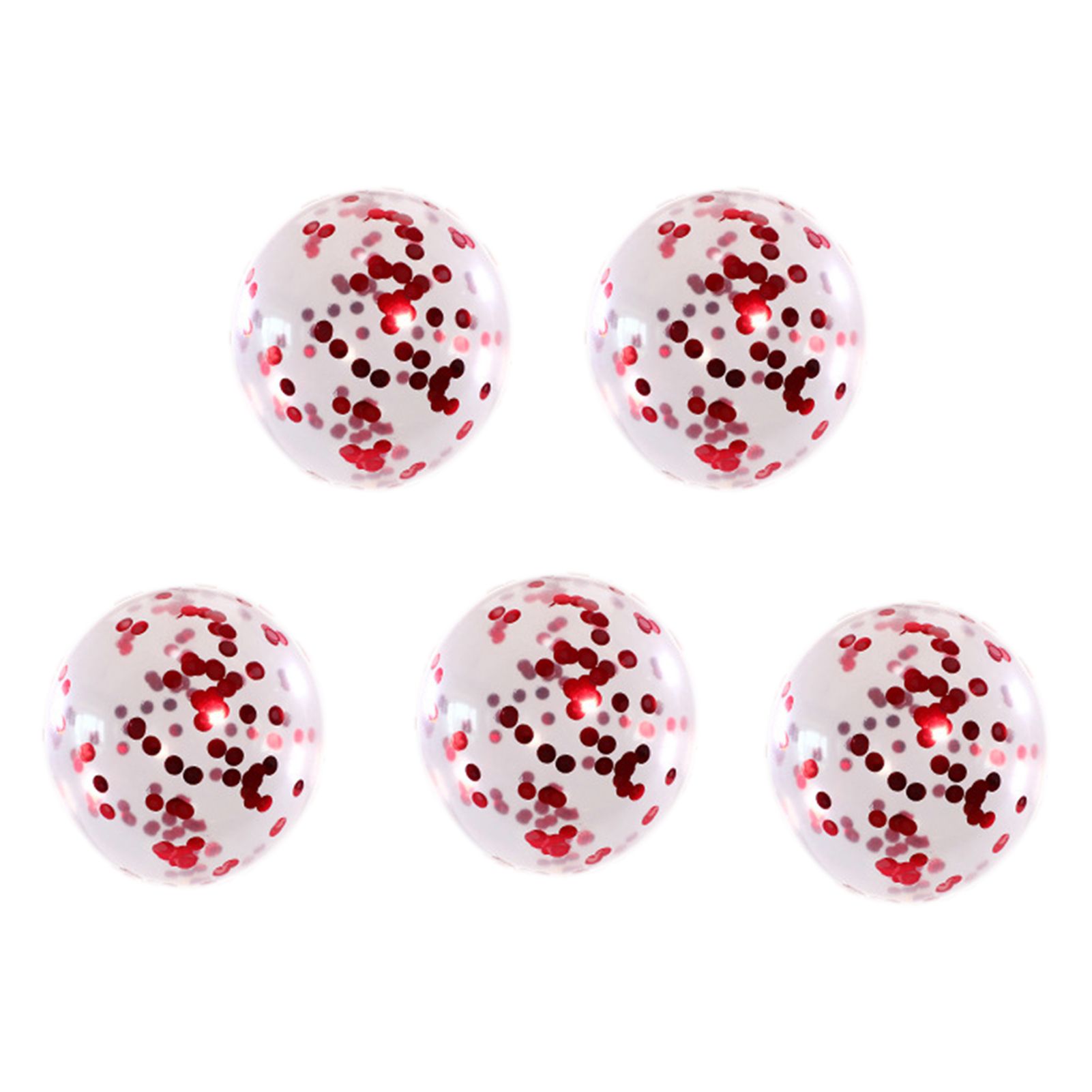 5Pcs Balloon Inflatable Gold Color Confetti Emulsion Long-lasting Latex Balloon for Party