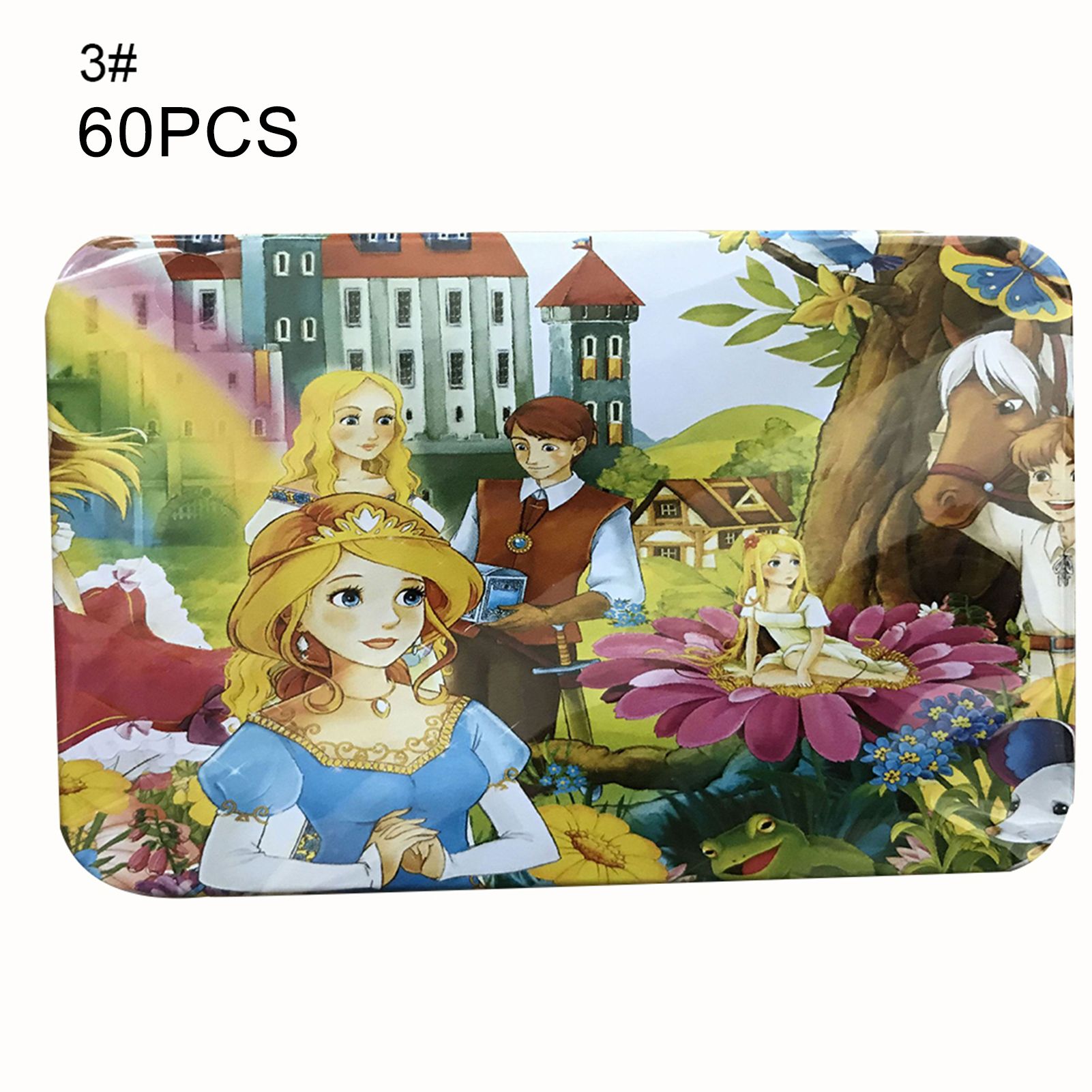 60Pcs Wooden Farmer Mermaid Self Assembly Puzzle Jigsaw Kids Educational Toy
