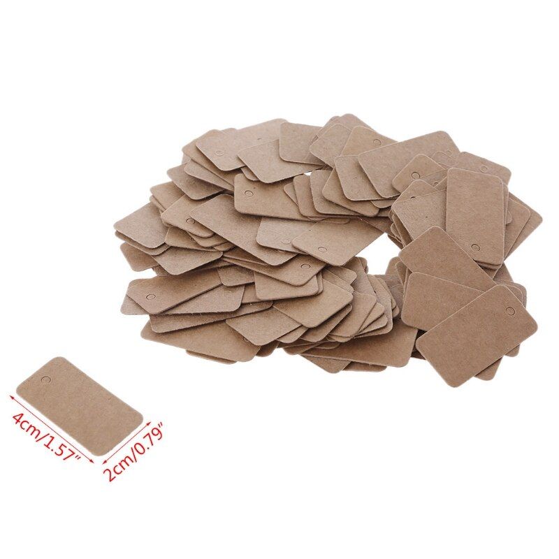 100Pcs Kraft Paper Handmade Tag With Love For DIY Gift Candy Cupcake handmade favor DIY card