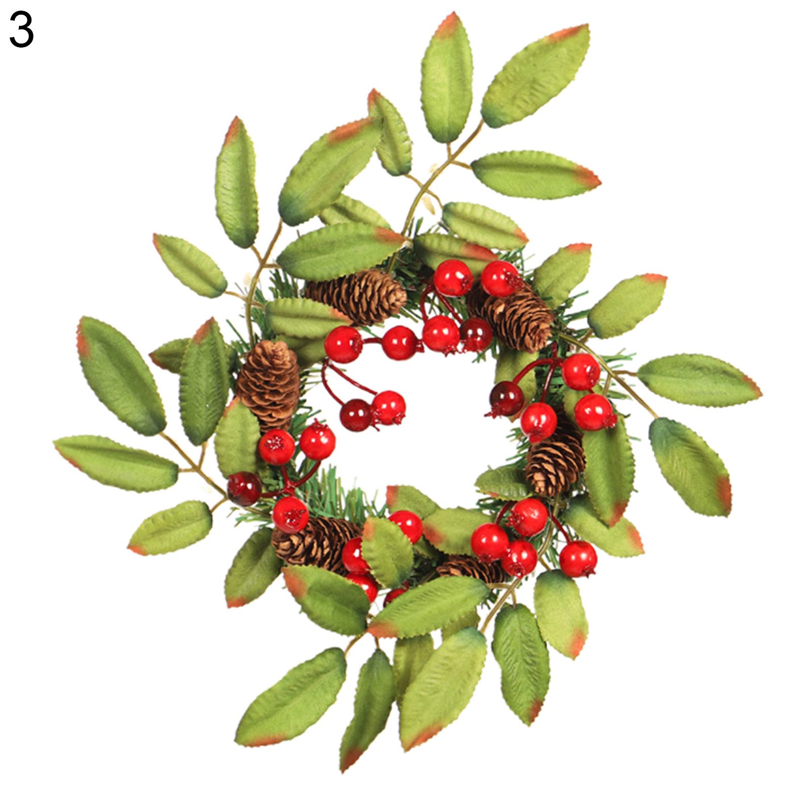 Hanging Wreath Handcrafted Attractive Pin Cone Rattan Garland