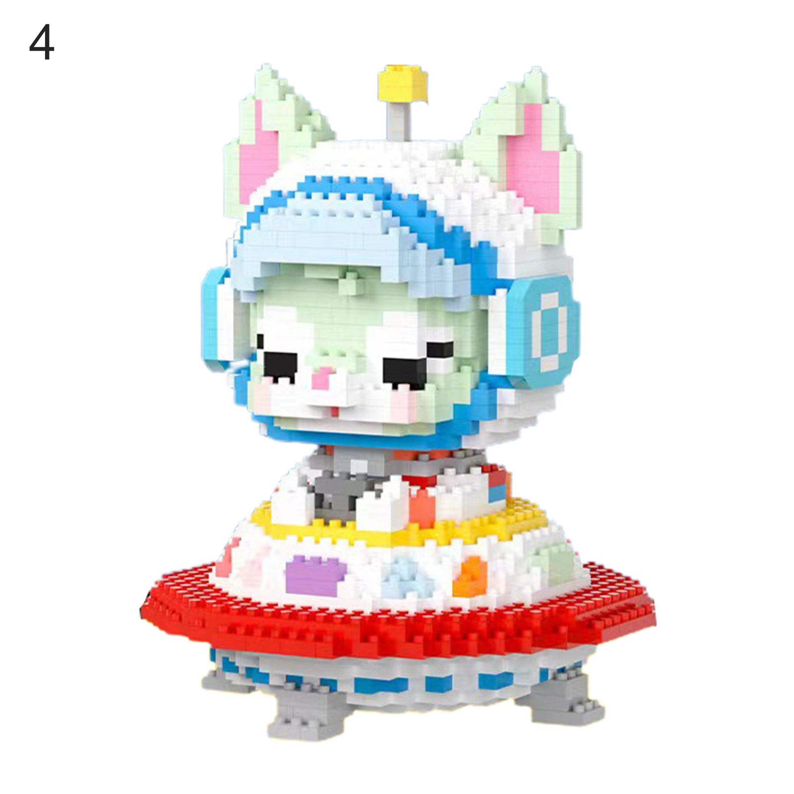 Building Blocks Adorable Logic Thinking Training Eco-friendly Cartoon Aerospace Character Particles Building Bricks Birthday Gift