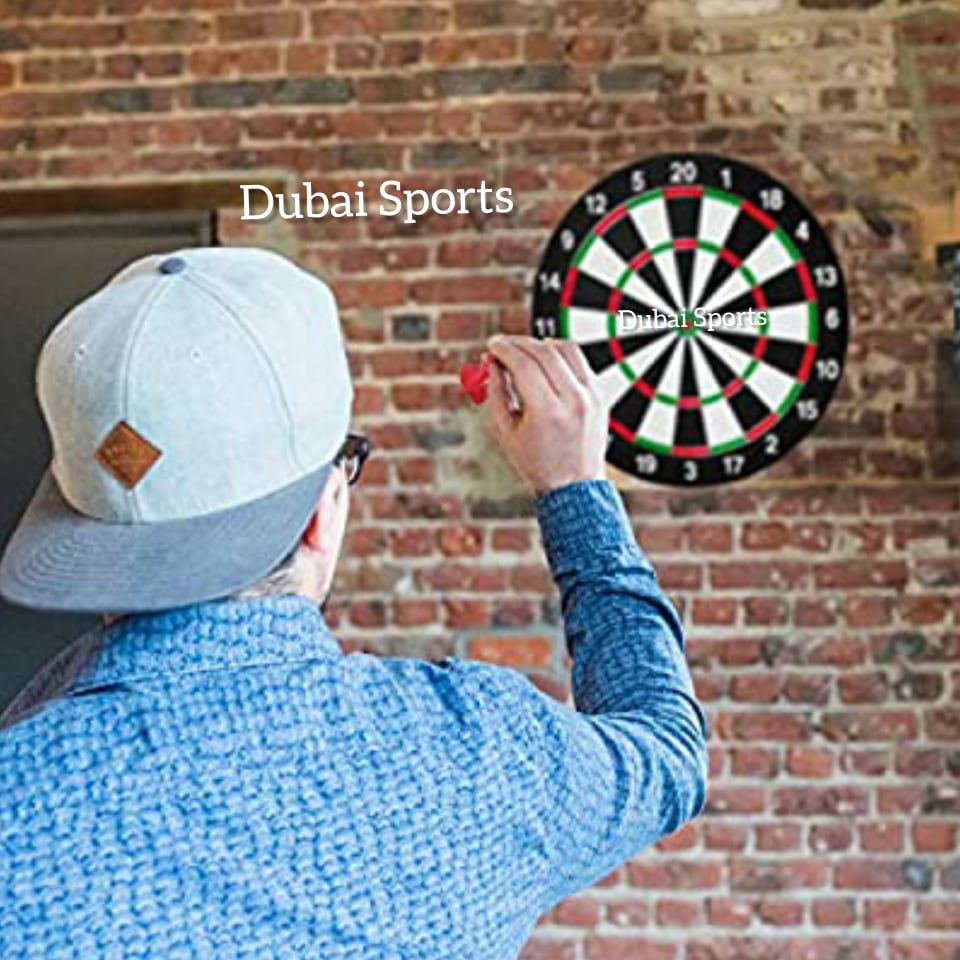 Dart Board 15 inch _ Black & White _ Dubai Sports