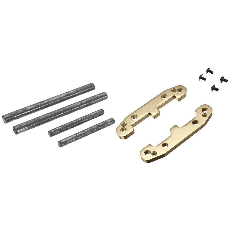 BRADOO- 4Pcs Suspension Arm Pin 4X50mm 3X30mm EA1033 for JLB Racing CHEETAH 1/10 & 1set Arm Holder Swing Arm Reinforcement Parts
