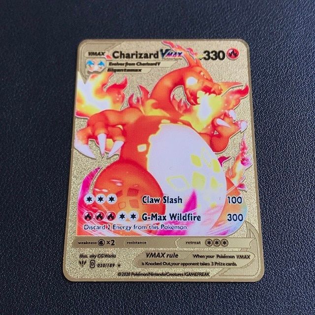 Newest Pokemon Cards Metal Card V Card PIKACHU Charizard Golden Vmax Card Collection Gift Kids Game Collection Cards