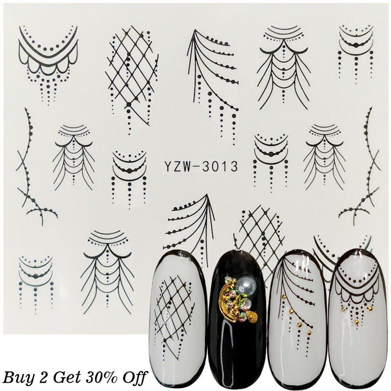 1 Sheet Black Rose Butterfly Spider Water Decal Sticker For Nail Pattern Painting Wrap Paper Foil Tip Tattoo Manicure