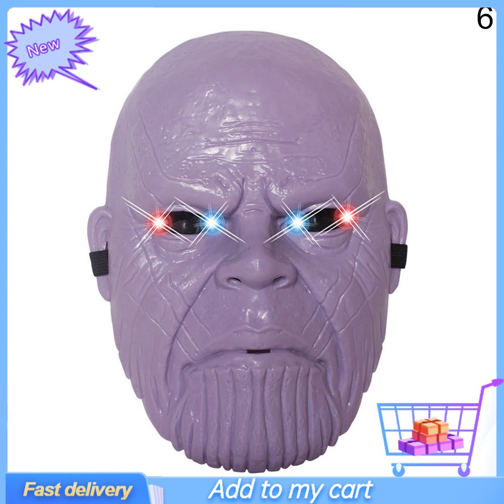 Children Masquerade Play Props Avengers Cosplay Luminous Face Cover Party Decor