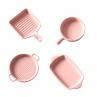 4Pcs Dollhouse Simulation Kitchen Scene Baking Steak Panni Model Decor Gift