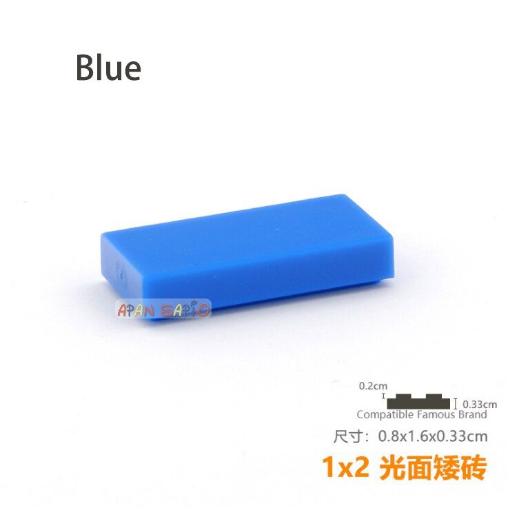 70pcs/lot DIY Blocks Building Bricks Smooth 1X2 Educational Assemblage Construction Toys for Children Size Compatible With lego