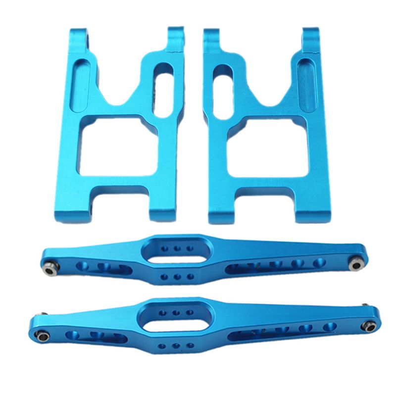 Rocker Arm for Wltoys 12428 12423 12628 Fy-03 Rc Car Metal Parts Upgrade 12428-0004 Left Right Swing Arm  with 2Pcs 95mm Hole to Hole Link Metal Rear Suspension Arms Linkage