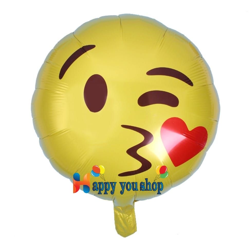 Party Propz Emoji Smiley Birthday Balloons Foil Balloons- 1 Piece ( Yellow Colour)