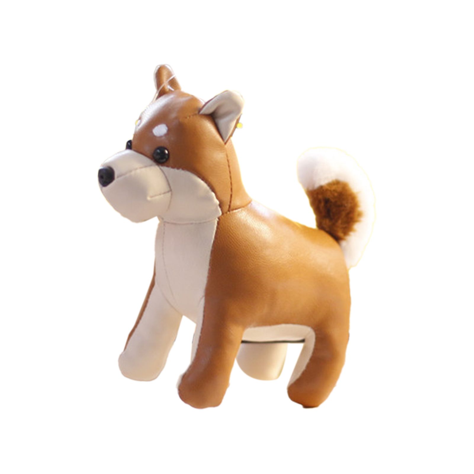 Livecity Plush Keychain Lovely Exquisite Workmanship Cartoon Animal PU Dog Plush Keychain for Ornament