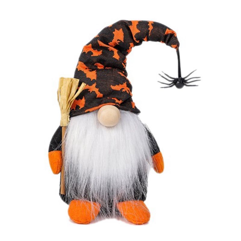 Halloween Home Deco Faceless Doll Halloween Desktop Ornaments Props Doll with Spider Dwarf Spirit Kids Gift