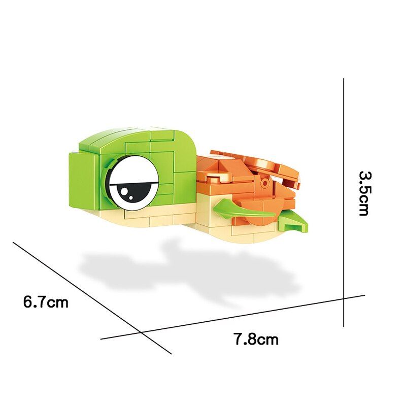 Cute Cartoon MOC Animals Building Blocks Accessories Montessori Ocean Poultry Farms Creative Gifts Children's Toys Decorations