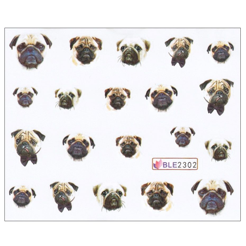 1 sheets New carton smile face Tips Design Nail Art Water Transfer Decals DIY Beauty Decal Nail Decoration Tools #XF1248