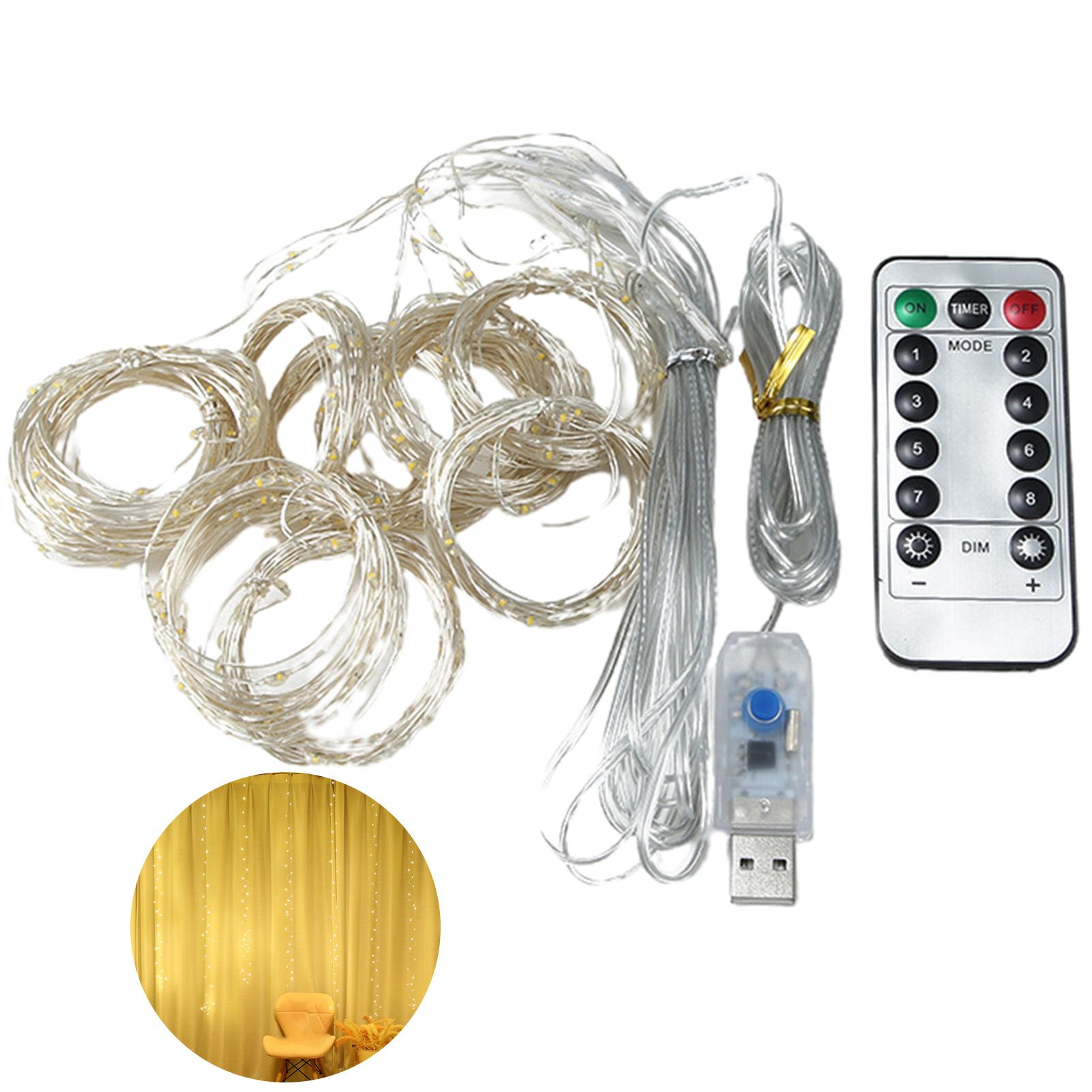 Curtain Light Porle Beautiful Romantic LED Light Stg