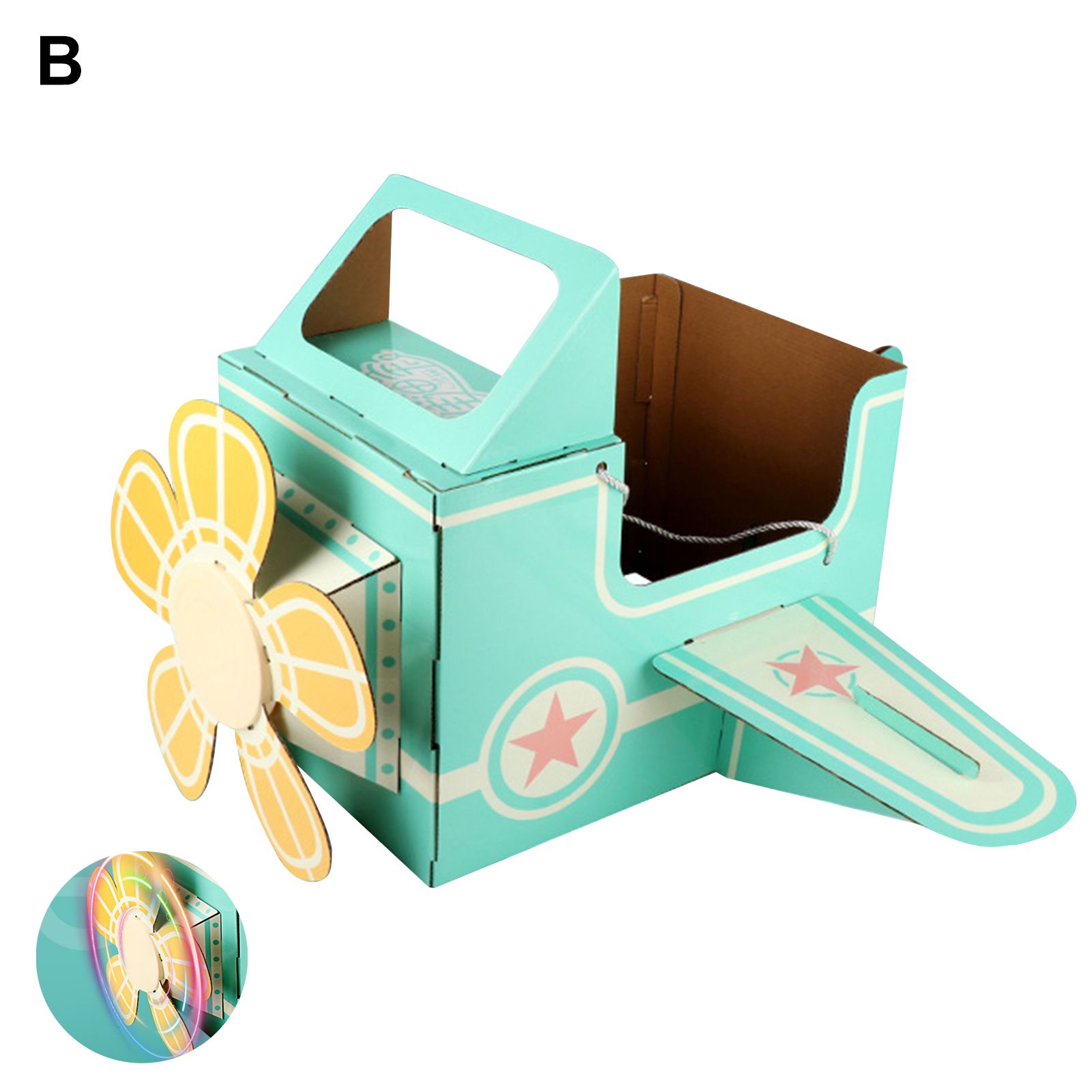 Cardboard Cosplay Toy Hands-on Skill Lovely Wearable Airplane Carton Cartoon Performance Costume Toy for Child