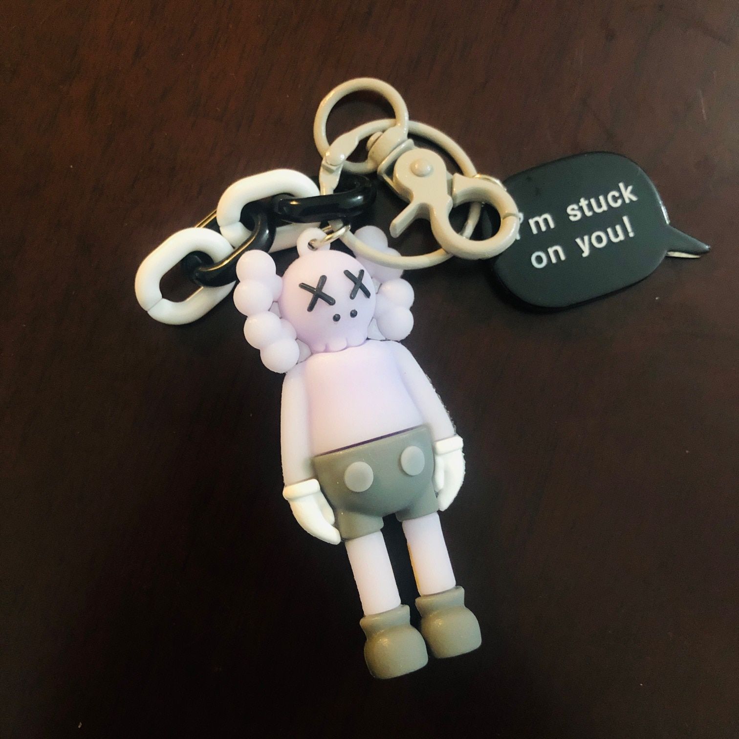Style sesame pvc street 7cm keychain key ring Pendant plush kaw Figure toy