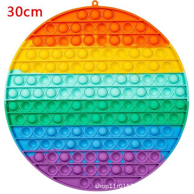 Rainbow Push Bubble Popit Fidget Anti Stress Sensory Toy for Autisim Special Needs Game Stress Relief Squishy Pop it Fidget Toys