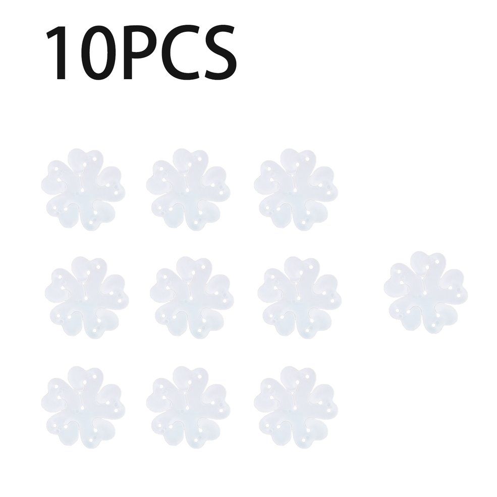 10pcs Balloon Clips  Blossom Shape Arch Holder for Party Wedding Supplies - white  Blossom