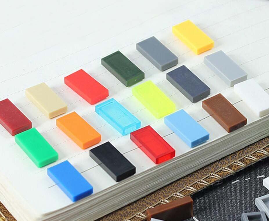 Bulk Brick Parts Flat Plate Tile x 2 DIY Block Toy Compatible with Other Brand Assemble Particles