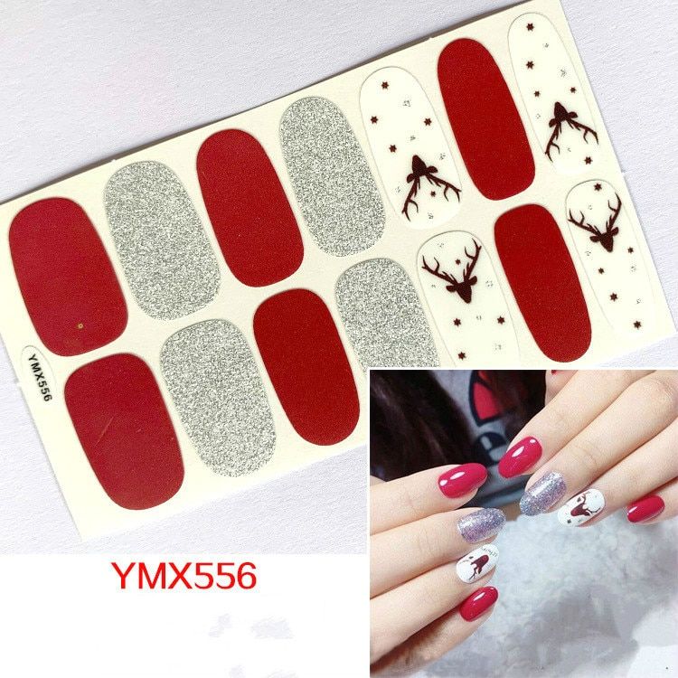 2020 New Nail Art Sticker Set Sticker Christmas Halloween Sticker Full Coverage Packaging DIY Self Adhesive Nail Sticker