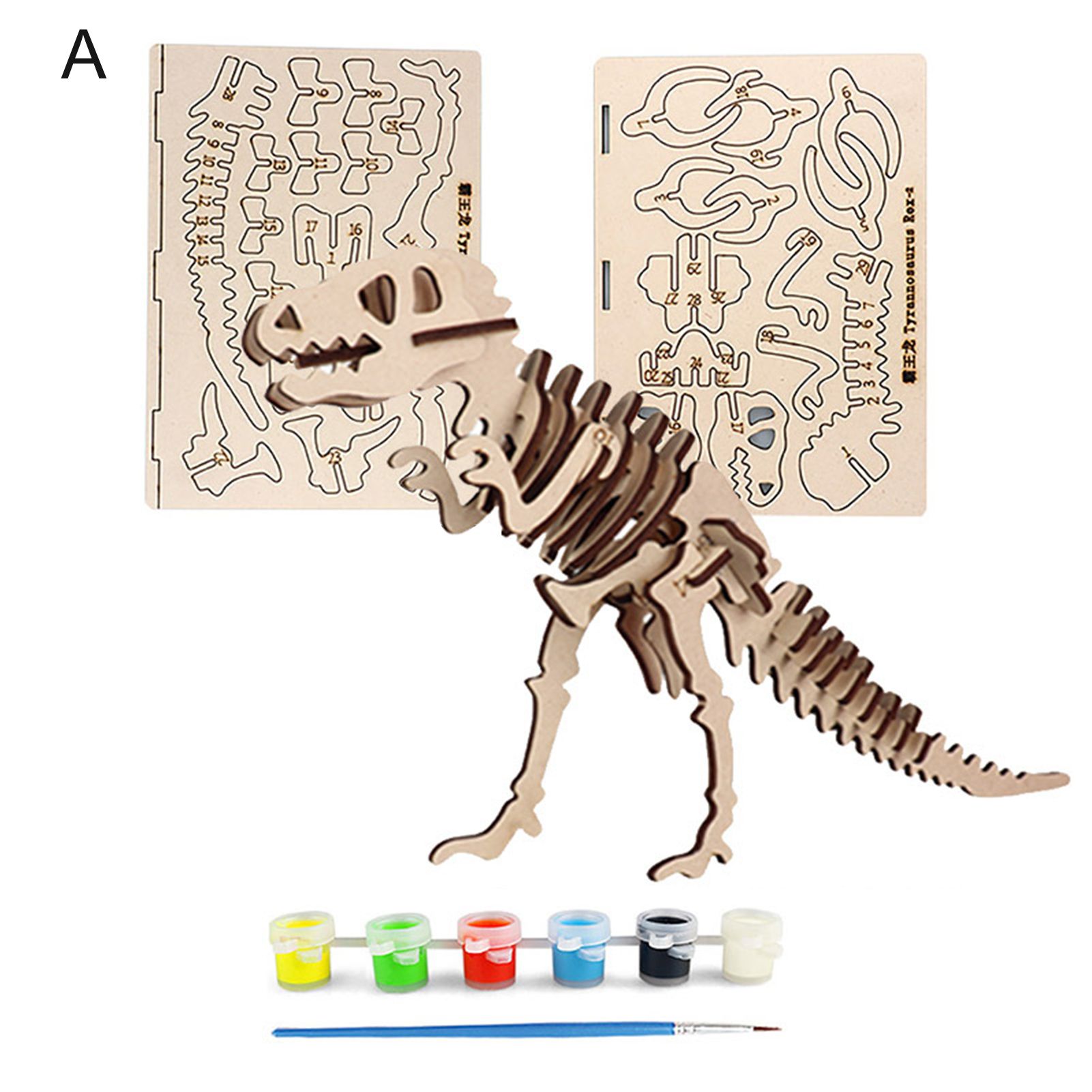1 Set Wood Puzzle High Simulated Handmade Wooden Wood 3D Dragon Puzzle for Kids